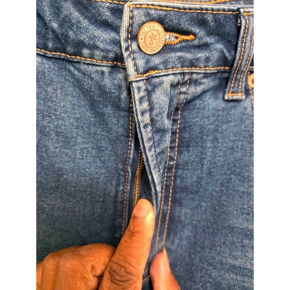 Frye Women's Mid-Rise Straight-Leg Denim Jeans Classic Blue Wash Size 10/30 - Picture 4 of 11